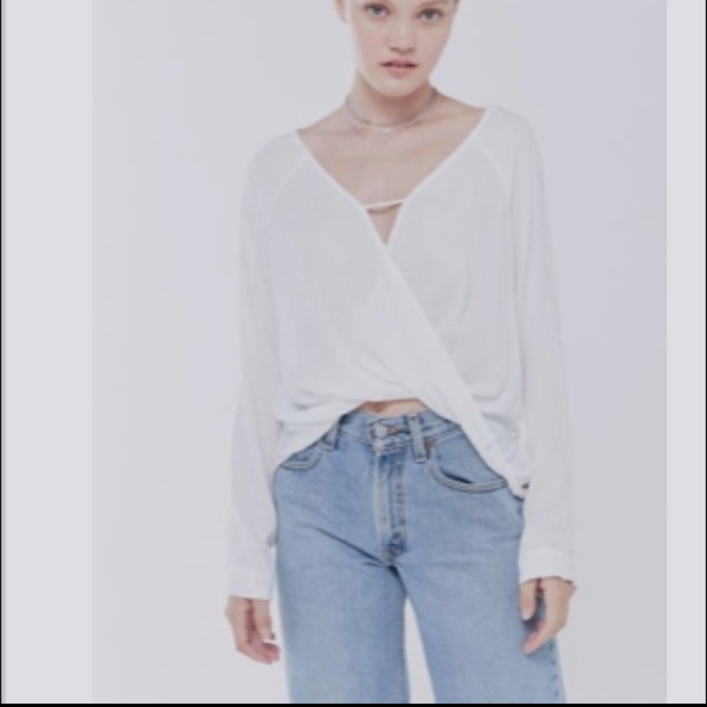 NWT Urban Outfitters Mayfair Drapey Surplice Top